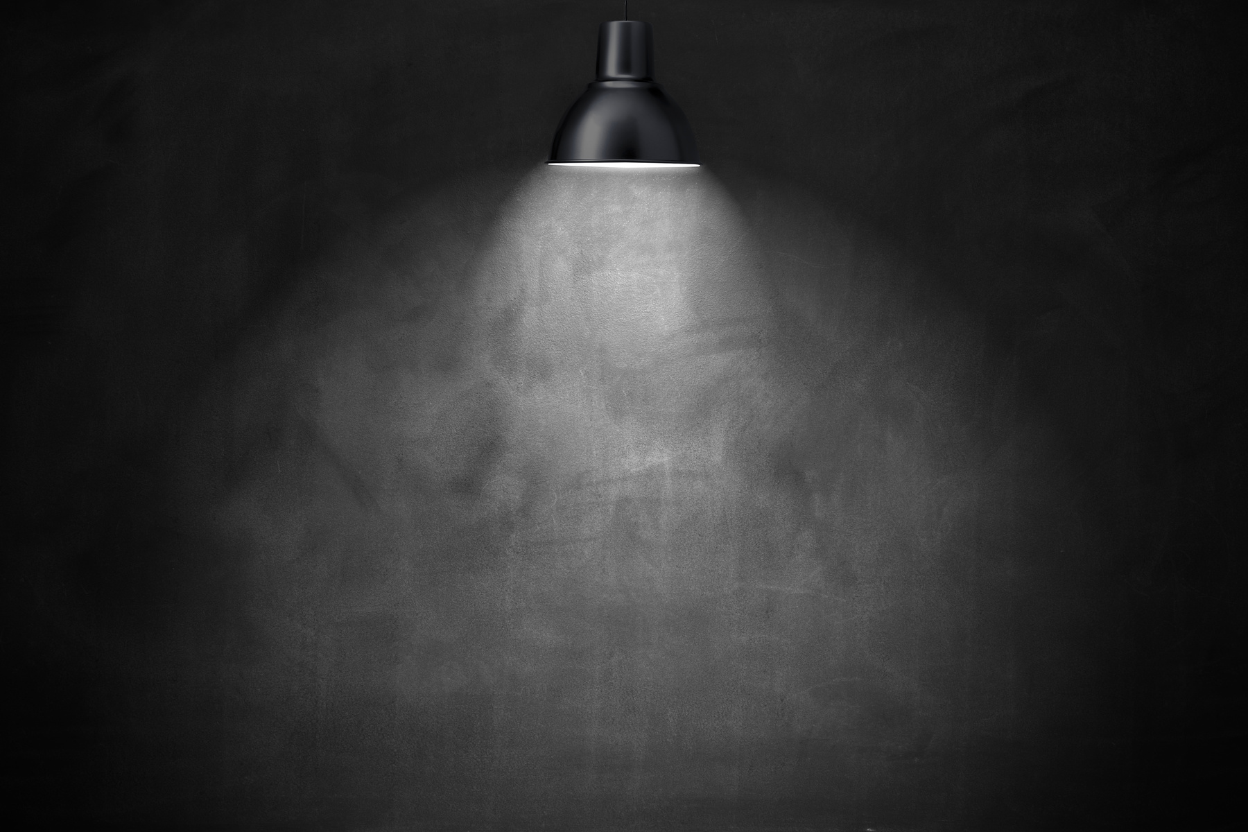 Lamp at with black wall
